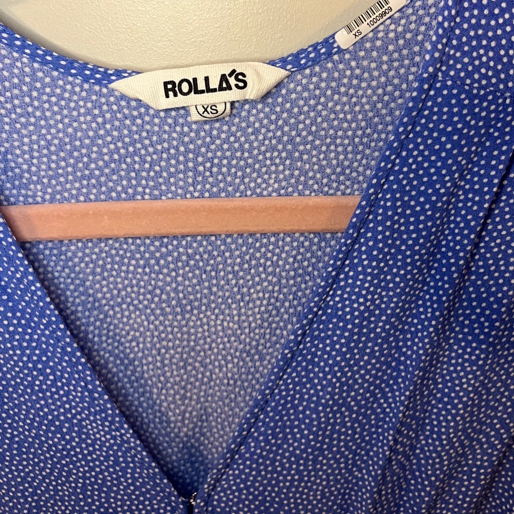 NWOT Rollas Wrap dress mini polka dot print size Xsmall - Picture 3 of 3